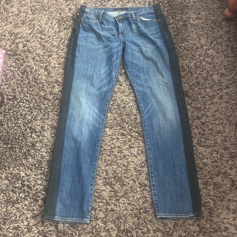 Blue with Black stripe Denim Jeans